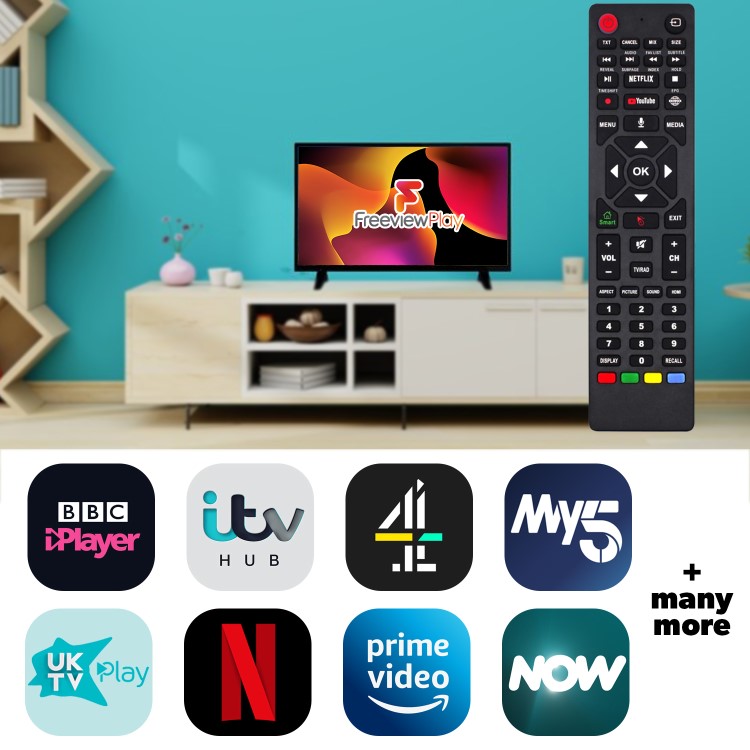electriQ 32 Inch Full HD LED Smart TV with Freeview HD and Freeview Play