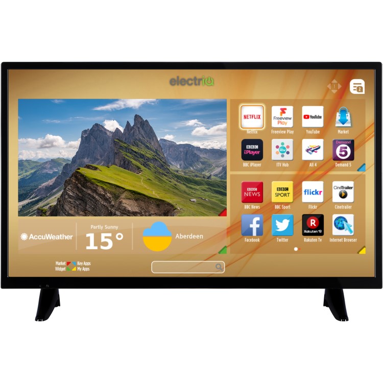 electriQ 32" HD Ready LED Smart TV with Freeview HD and Freeview Play