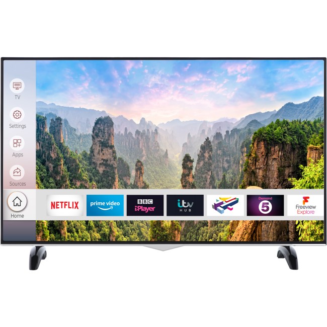 Ex Display - electriQ 43" 4K Ultra HD Smart Dolby Vision HDR LED TV with Freeview HD and Freeview Play