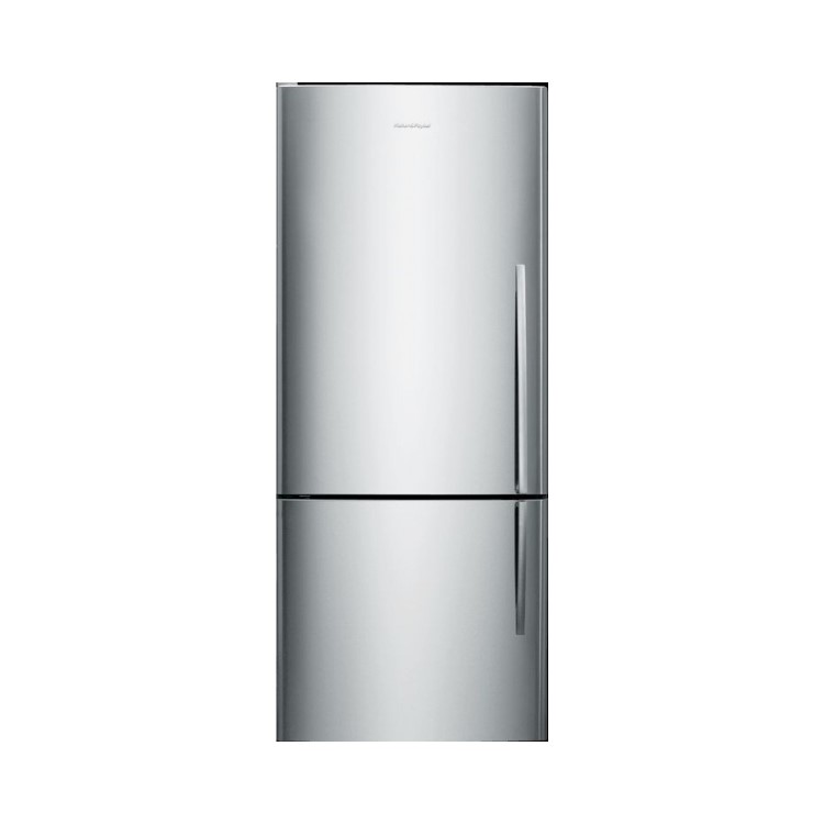 Fisher & Paykel E442BLX4 24101  68cm Wide Curved Door Left Hand Hinge Freestanding Fridge Freezer - EZKleen Stainless Steel