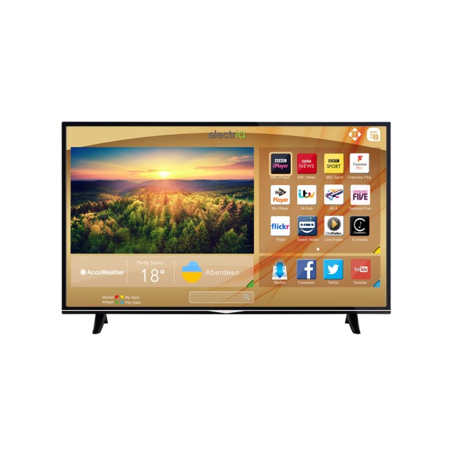 GRADE A1 - electriQ 55" 4K Ultra HD LED Smart TV with Freeview HD and Freeview Play