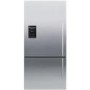 Fisher & Paykel E522BLXFDU4 24181 - 79cm Wide Flat Door Left Hand Hinge Freestanding Fridge Freezer With Slim-depth Water Dispenser - EZKleen Stainless Steel