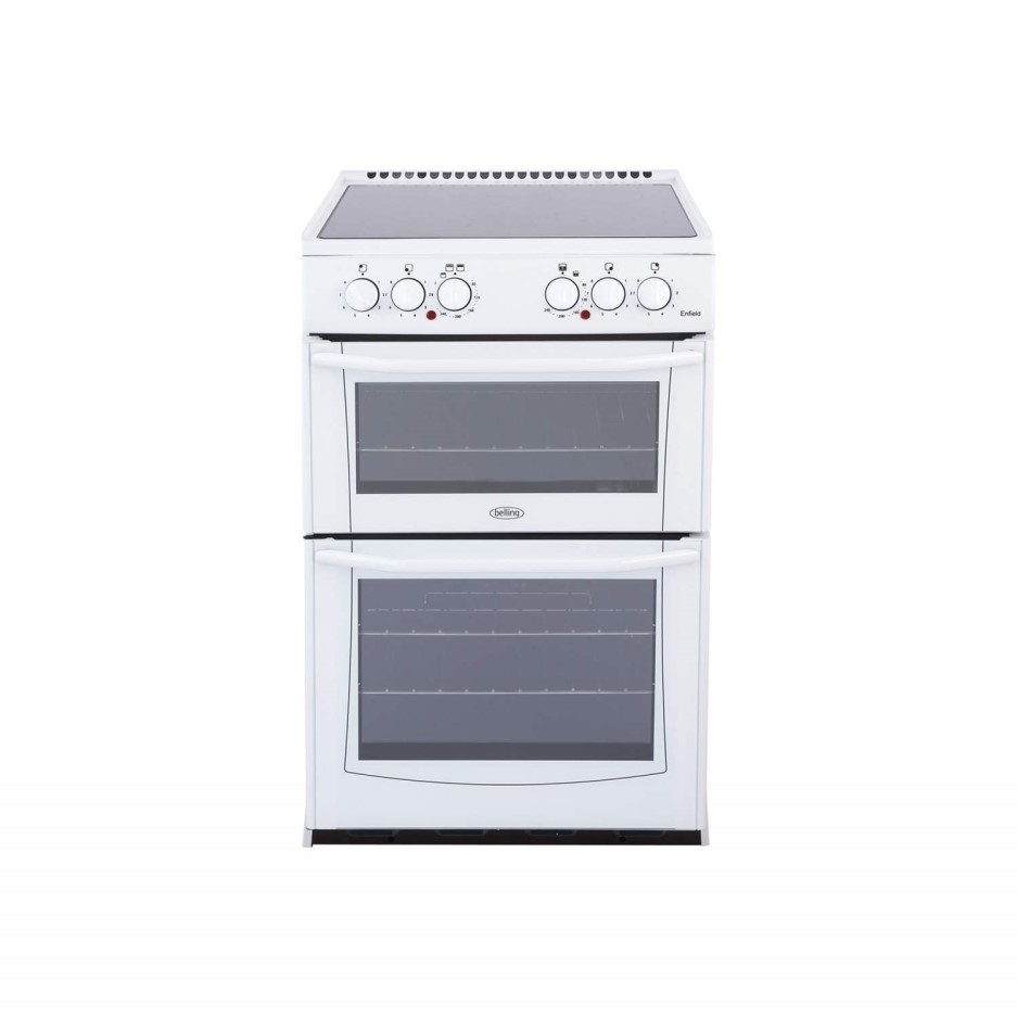 Belling 55cm Slot In Ceramic Electric Cooker White E552WHI