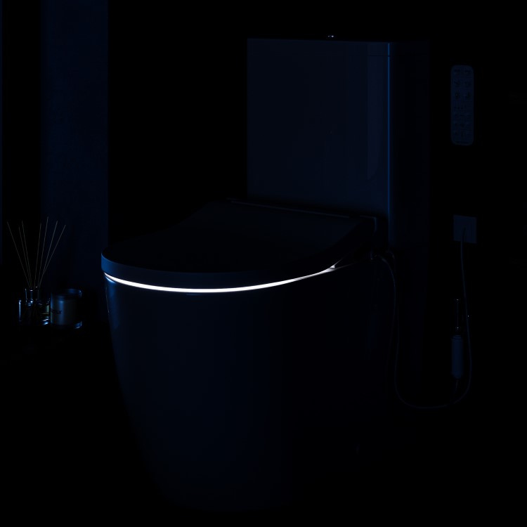 Smart Bidet Heated Japanese Toilet Seat with Warm Air Drying and Remote Control - Purificare 