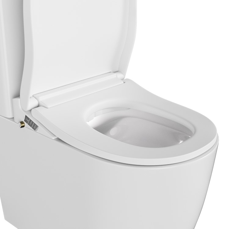 Smart Bidet Heated Japanese Toilet Seat with Warm Air Drying and Remote Control - Purificare 
