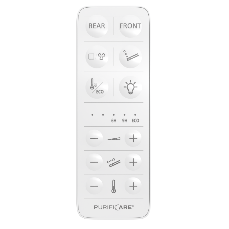 Smart Bidet Heated Japanese Toilet Seat with Warm Air Drying and Remote Control - Purificare 