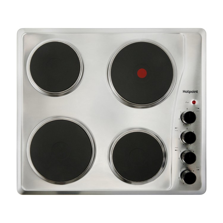 GRADE A1 - Hotpoint E6041X 58cm Four Zone Sealed Plate Hob - Stainless Steel