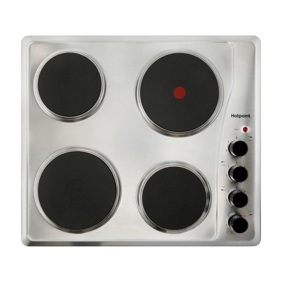 Hotpoint E6041X 58cm Four Zone Sealed Plate Hob Stainless Steel