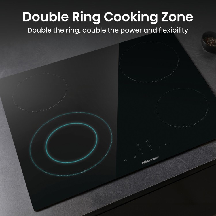 GRADE A1 - Hisense 60cm 4 Zone Ceramic Hob 