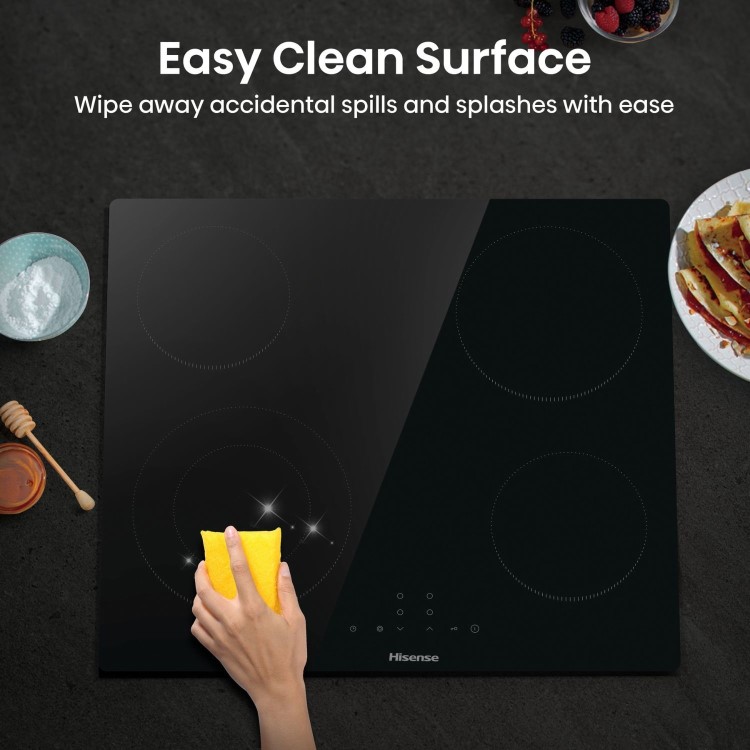 GRADE A1 - Hisense 60cm 4 Zone Ceramic Hob 