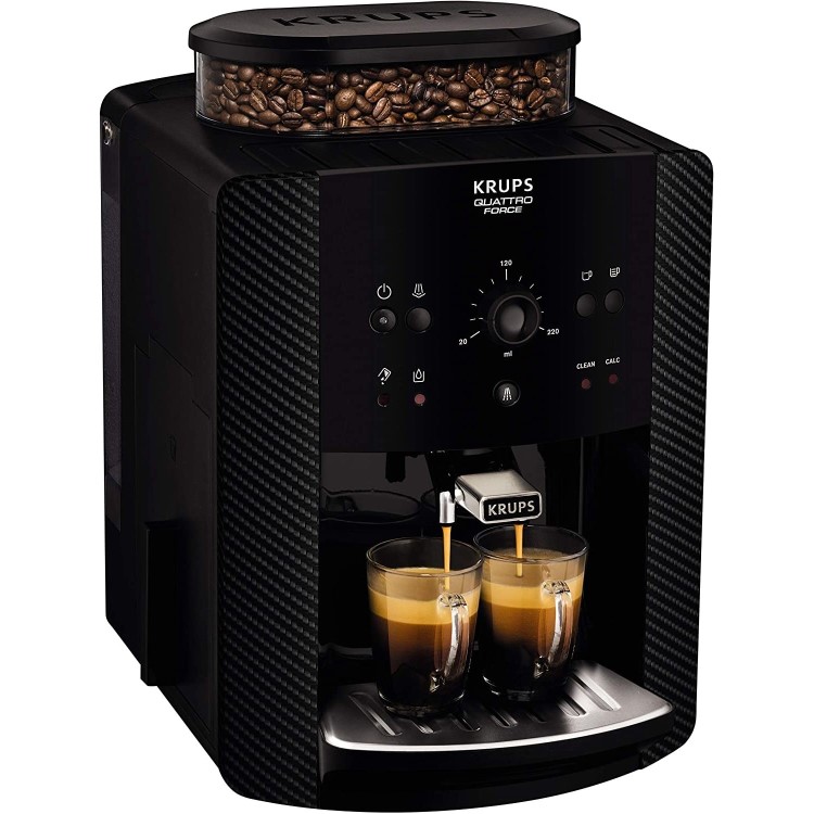 Krups Arabica Manual Bean to Cup Coffee Machine - Black & Silver