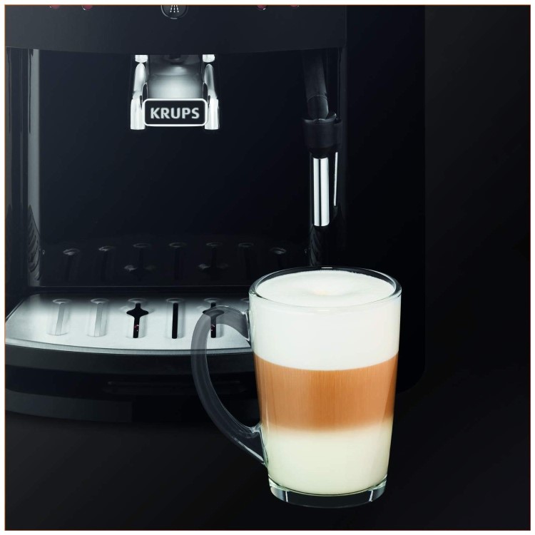 Krups Arabica Manual Bean to Cup Coffee Machine - Black & Silver