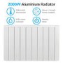 Refurbished electriQ 2000W Wall Mountable Low Energy Smart WiFi Alexa Aluminium Designer Radiator Bathroom Safe IP24