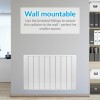 GRADE A2 - electriQ 2000W Wall Mountable Low Energy Smart WiFi Alexa Aluminium Designer Radiator - Bathroom Safe IP24