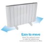 Refurbished electriQ 2000W Wall Mountable Low Energy Smart WiFi Alexa Aluminium Designer Radiator Bathroom Safe IP24