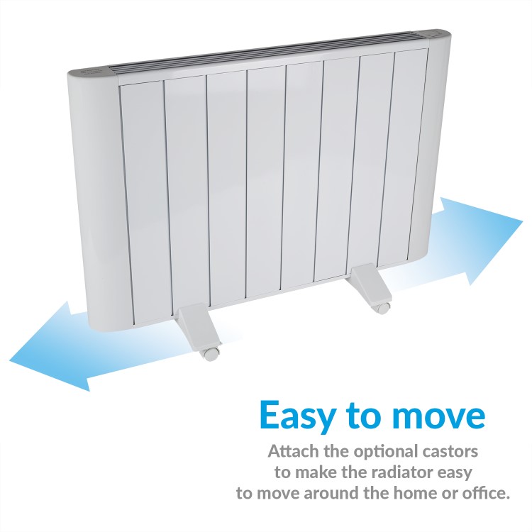 Refurbished electriQ 2000W Wall Mountable Low Energy Smart WiFi Alexa Aluminium Designer Radiator Bathroom Safe IP24