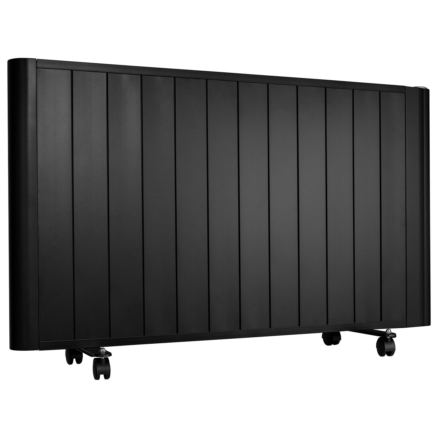 electriQ 2000W Smart Aluminium Electric Designer Radiator Sleek Black ...