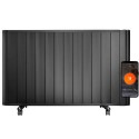 A1/EAH20LEDWB Refurbished electriQ 2000W Smart Electric Designer Aluminium Panel Heater With LED Display - Wall Mountable - Black