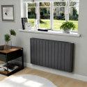 EAH20LEDWDG electriQ 2000W Anthracite Smart Aluminium Electric Designer Radiator - Sleek Wall Mounted & Energy Efficient Panel Heater
