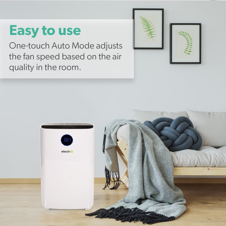 Refurbished electriQ 3 Stage HEPA Carbon Filter Air Purifier