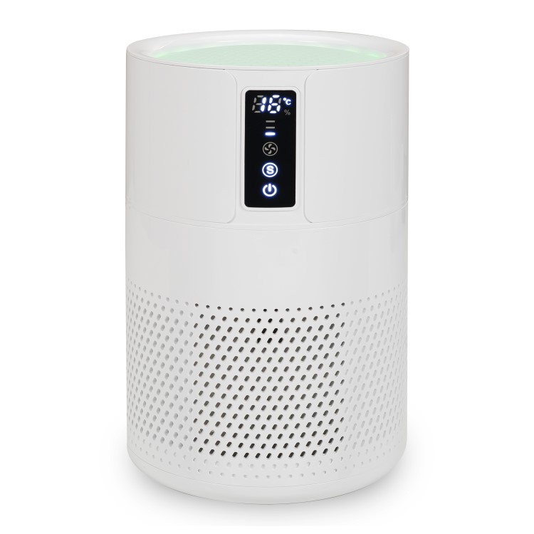 GRADE A2 - Ultra Quiet HEPA Air Purifier with Air Quality Temperature and Humidity Indicators