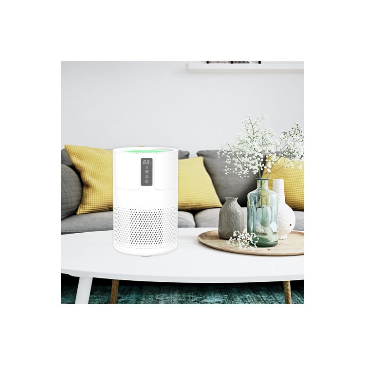 GRADE A2 - Ultra Quiet HEPA Air Purifier with Air Quality Temperature and Humidity Indicators