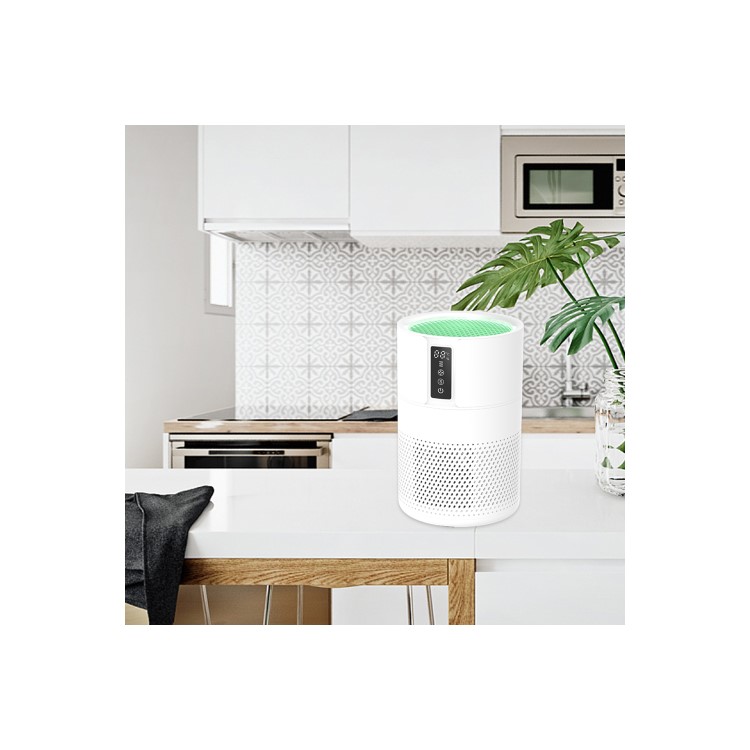GRADE A2 - Ultra Quiet HEPA Air Purifier with Air Quality Temperature and Humidity Indicators