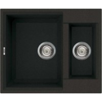 GRADE A1 - Reginox EASY150-B 1.5 Bowl Regi-Granite Composite Sink Metaltek Black