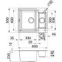 GRADE A1 - Reginox EASY150-B 1.5 Bowl Regi-Granite Composite Sink Metaltek Black