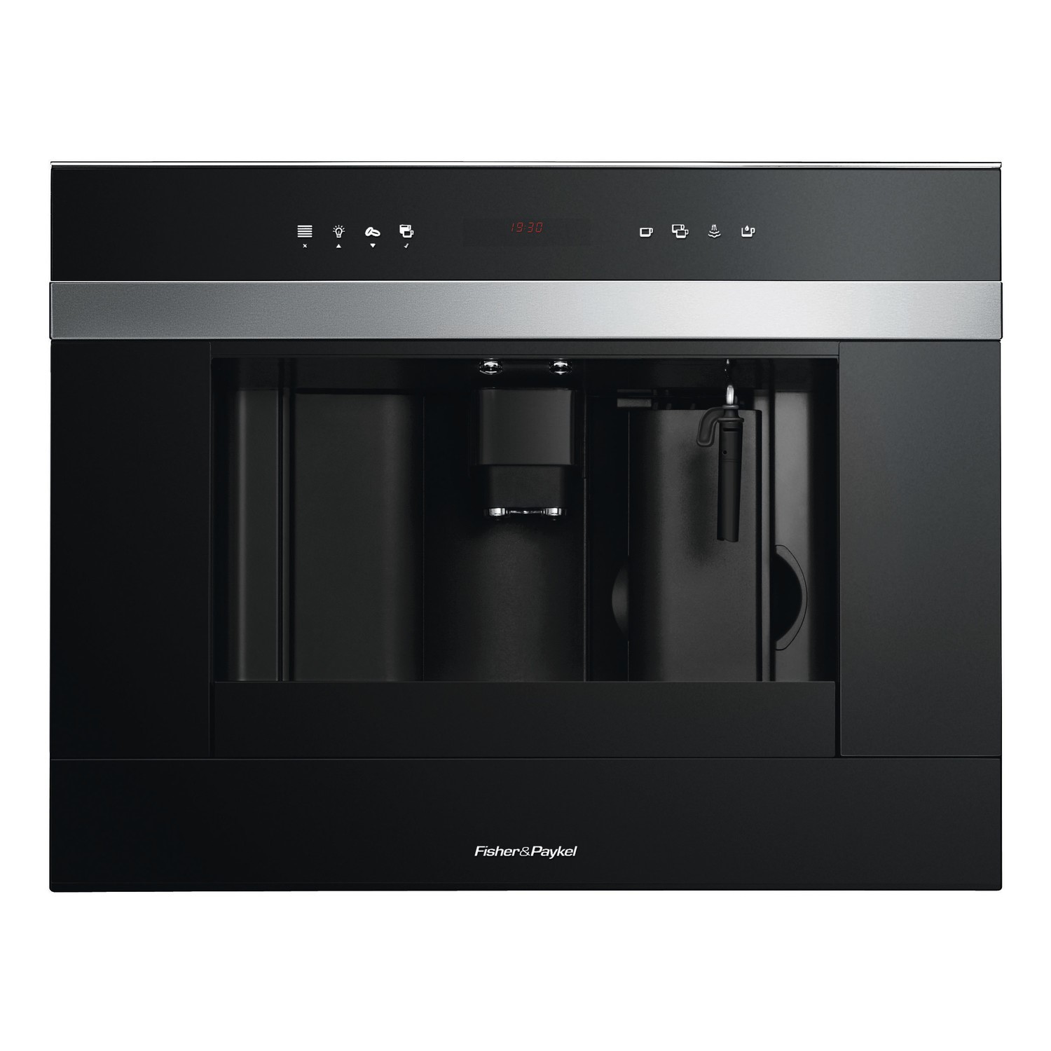 Fisher & Paykel Series 9 Built-in Bean-To-Cup Coffee Centre - Black Glass & Stainless Steel