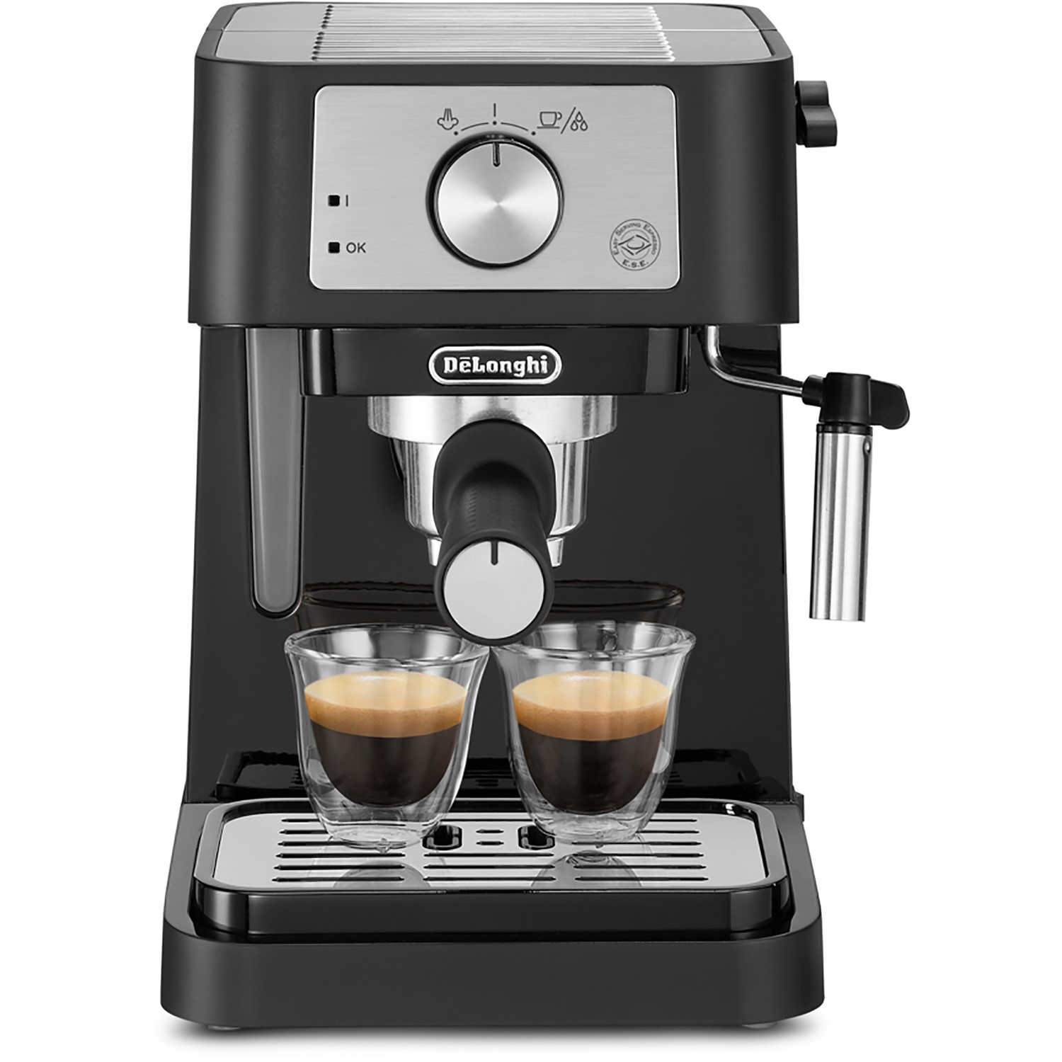 Refurbished Delonghi Stilosa EC260.BK Barista Pump Espresso Coffee Machine Black And Silver
