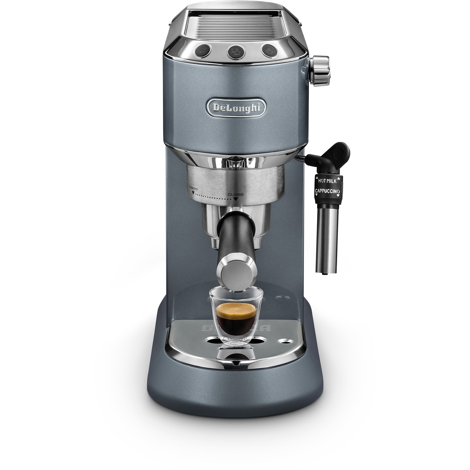 Delonghi Dedica Pump Espresso Coffee Machine - Metallic Cobolt Blue