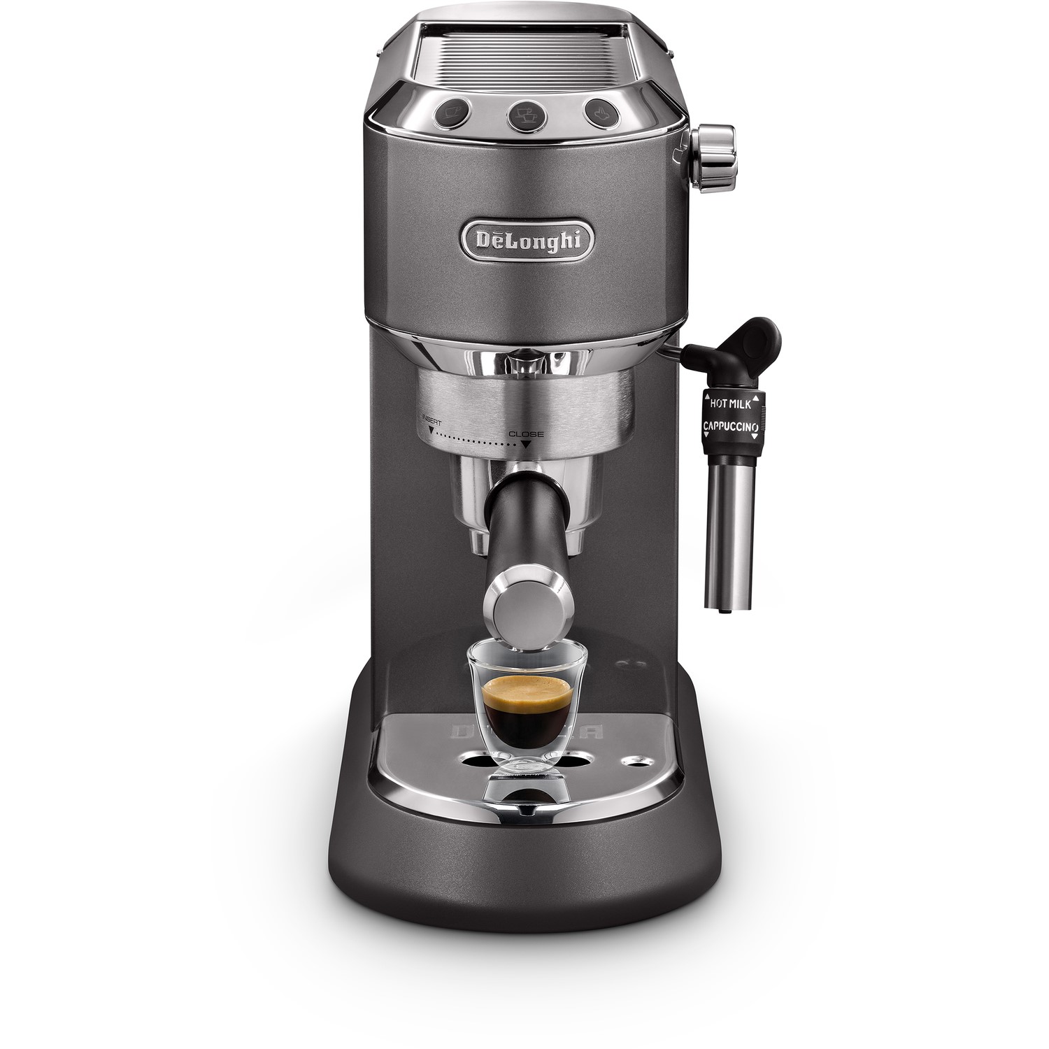 Delonghi Dedica Pump Espresso Coffee Machine - Metallic Grey