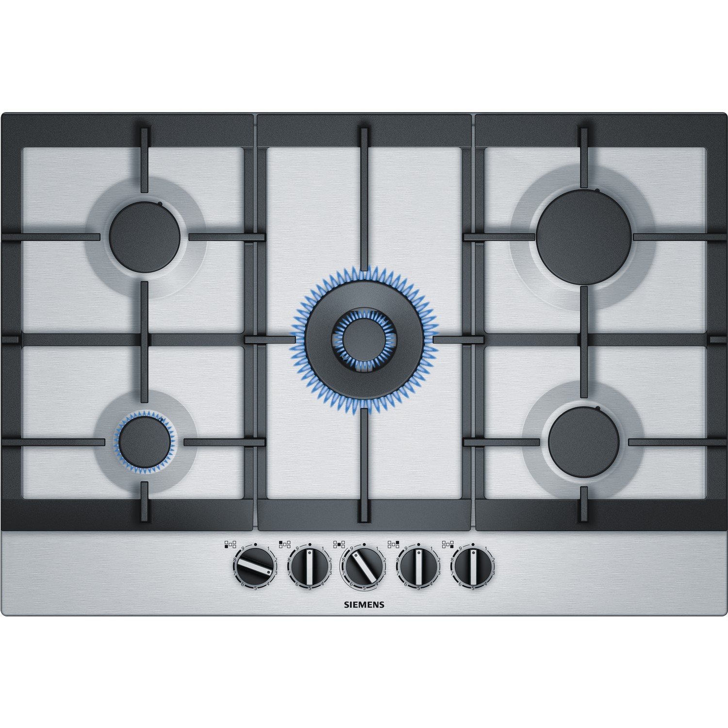 Siemens EC7A5RB90 iQ500 75cm Five Burner Gas Hob - Stainless Steel