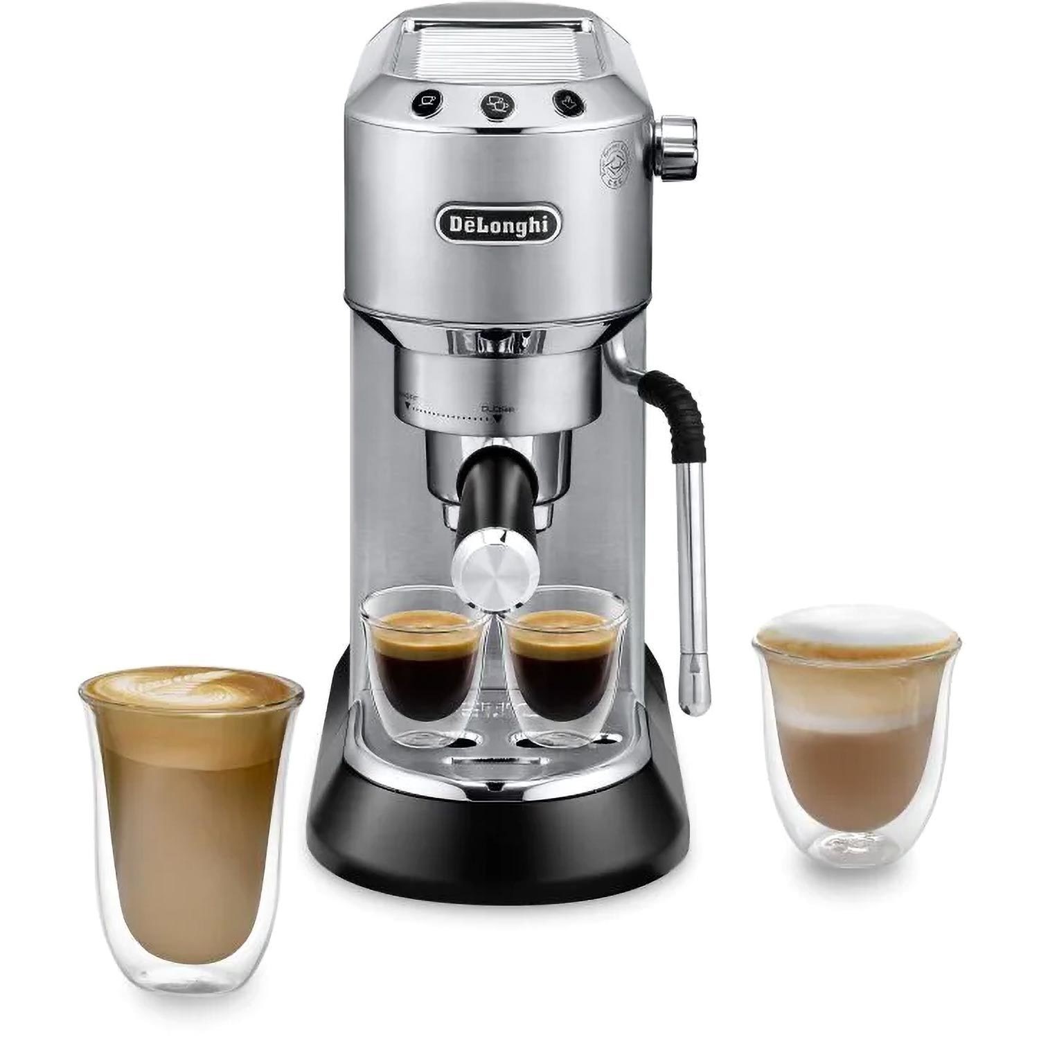 DeLonghi EC885.M Dedica Arte  Metal Manual Espresso Coffee Machine with Milk Frother