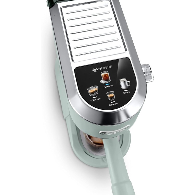 De’Longhi EC890.GR Dedica Duo – Green Manual Espresso Machine with Advanced Milk Steam Wand & Cold Brew Option