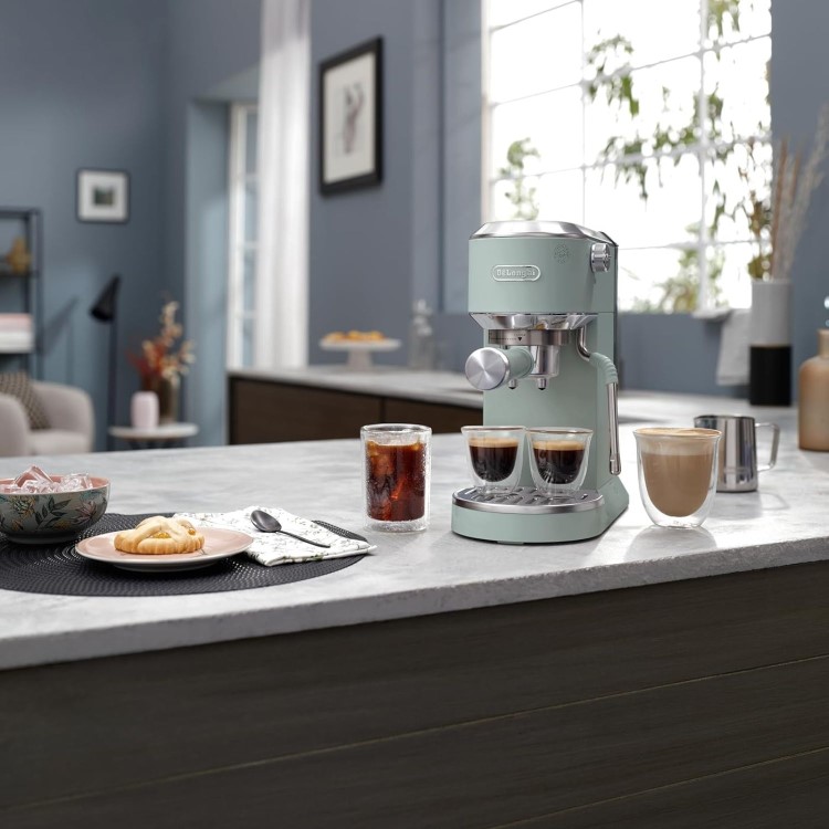 Delonghi Dedica Duo with Advanced Milk Steam Wand & Cold Brew Option - Green