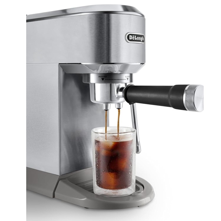 Delonghi Dedica Duo with Advanced Milk Steam Wand & Cold Brew Option - Metal