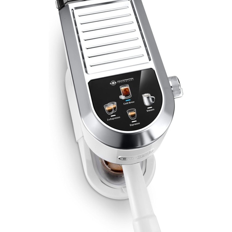De’Longhi EC890.W Dedica Style – White Manual Espresso Coffee Machine with Milk Frother