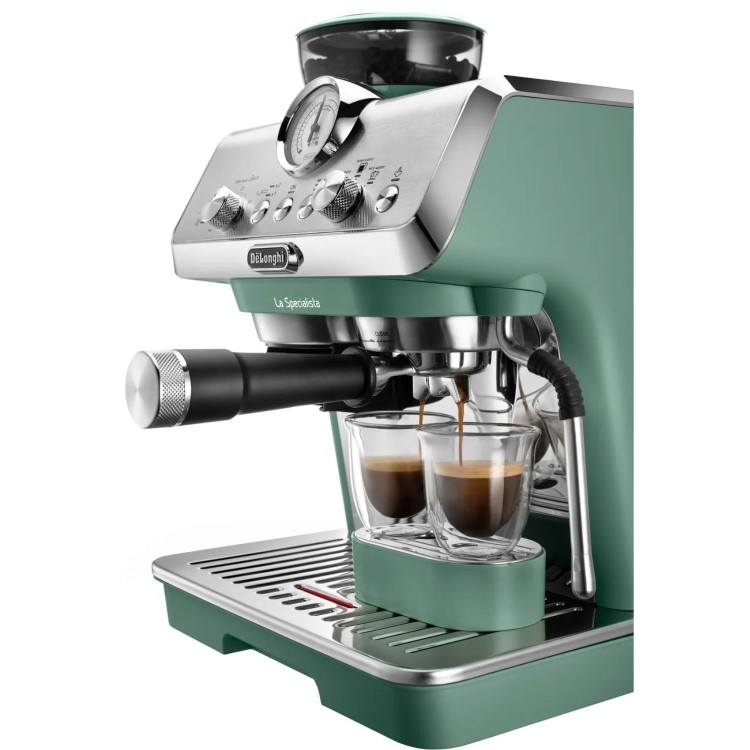 GRADE A1 - De’Longhi EC9155.GR La Specialista Arte – Green Manual Bean-to-Cup Coffee Machine with Milk Frother