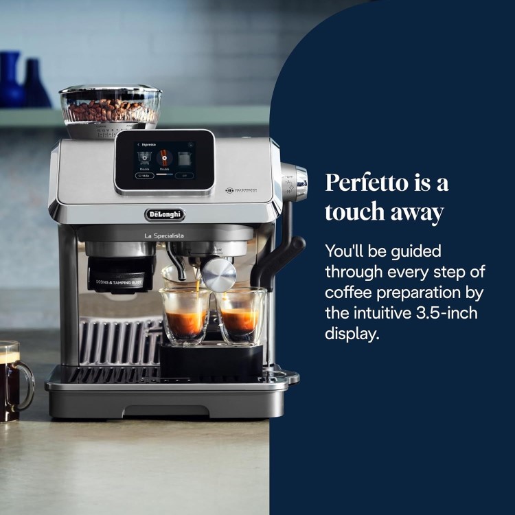 Delonghi La Specialista Touch Manual Pump Bean to Cup Coffee Machine - Metal