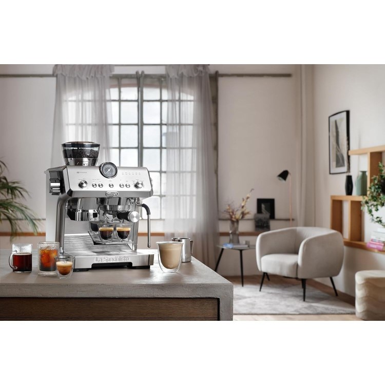 De’Longhi EC9555.M La Specialista Maestro – Metal Manual Bean-to-Cup Coffee Machine with Milk Frother