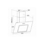 CDA 60cm Angled Chimney Cooker Hood - Black