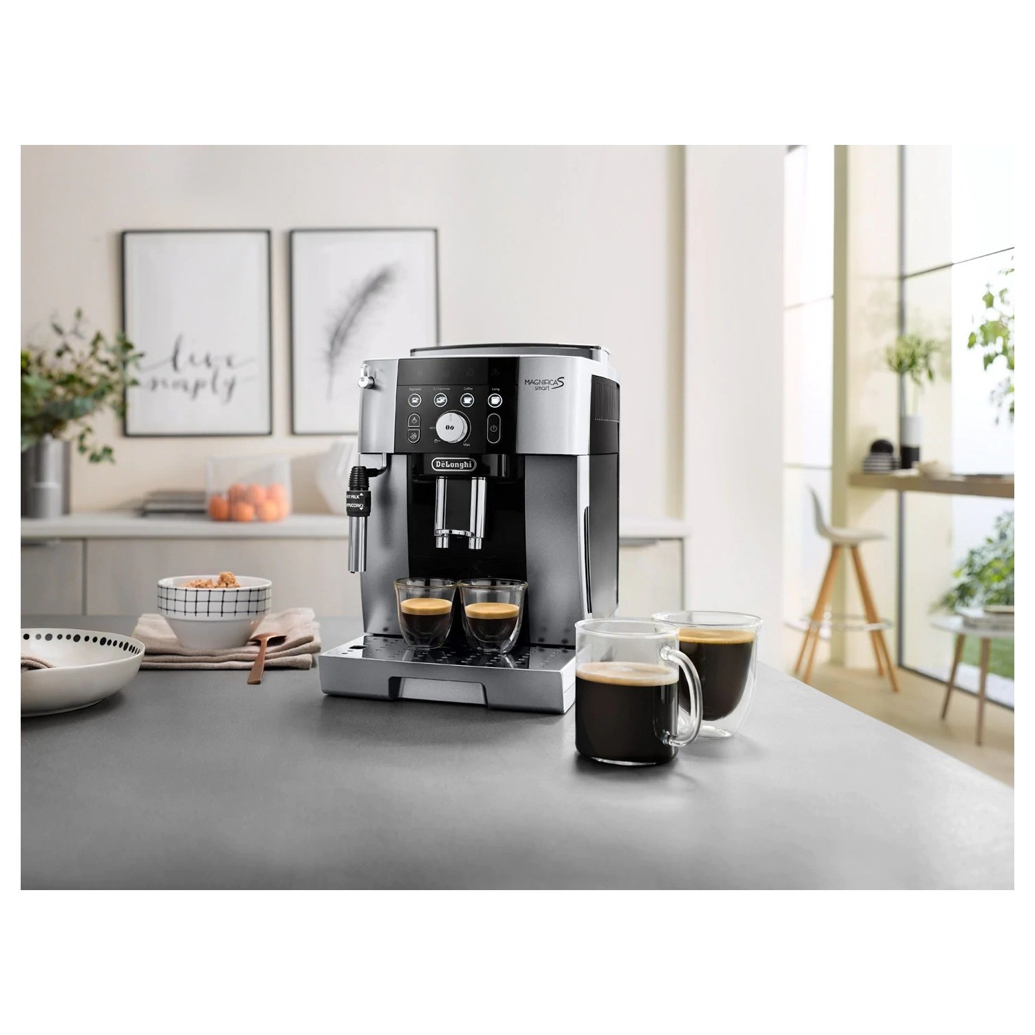 Delonghi Magnifica S Smart Automatic Bean To Cup Coffee Machine Silver ECAM.250.23.SB
