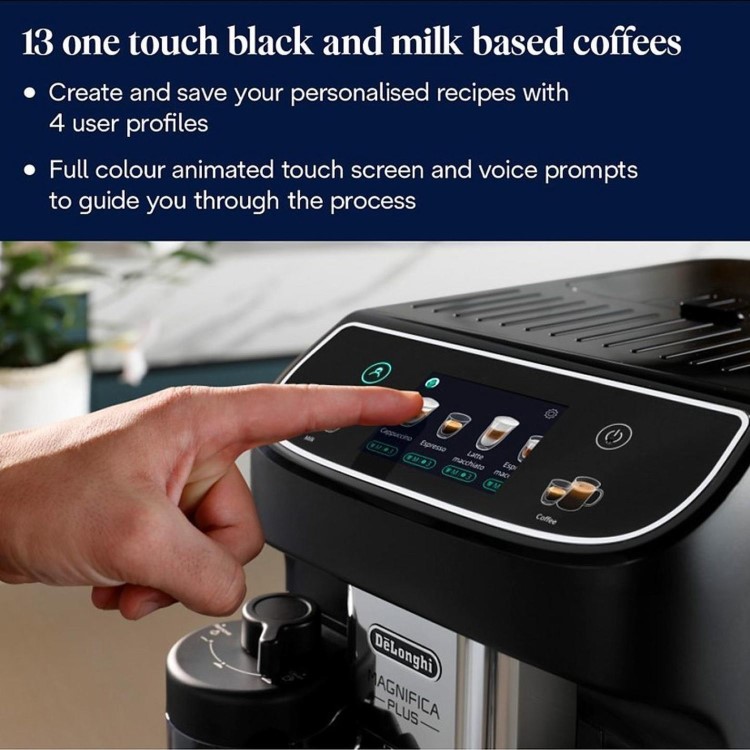 Delonghi Magnifica Plus Bean to Cup Coffee Machine - Black