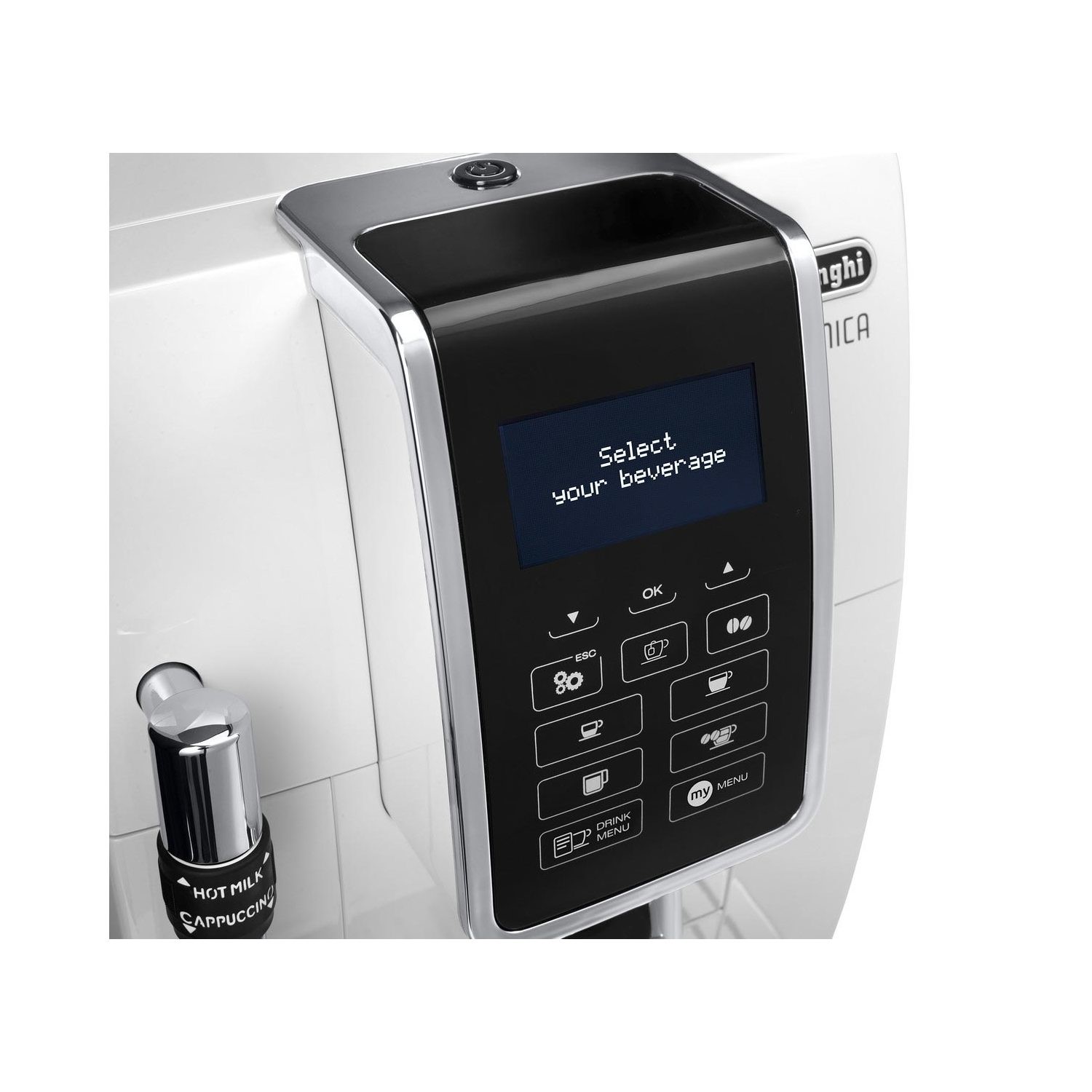 Refurbished Delonghi ECAM350.35.W Dinamica Bean to Cup Coffee Machine White A2/ECAM350.35.W