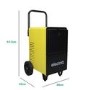 electriQ 30L Industrial Portable Dehumidifier with Metal Body & Large Wheels