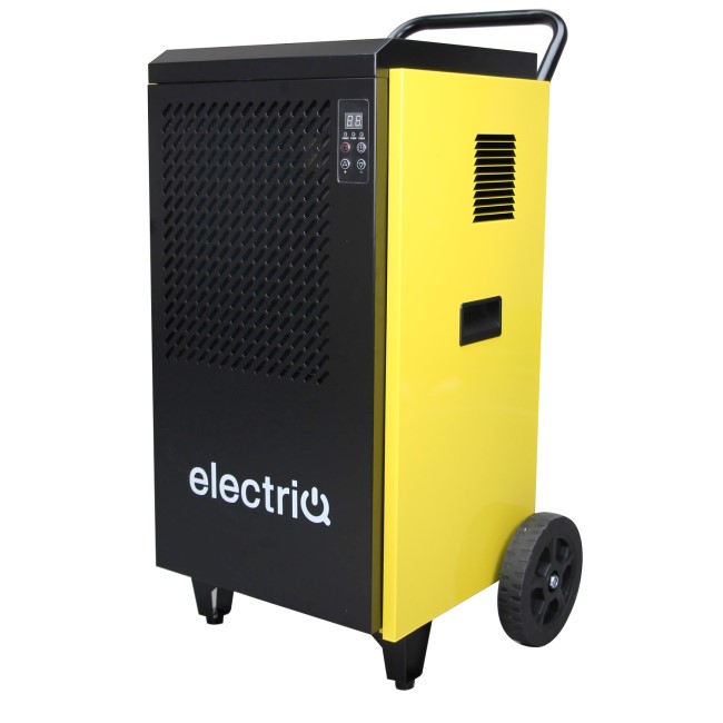 electriQ 70L Industrial Portable Dehumidifier with Metal Body & Large Wheels