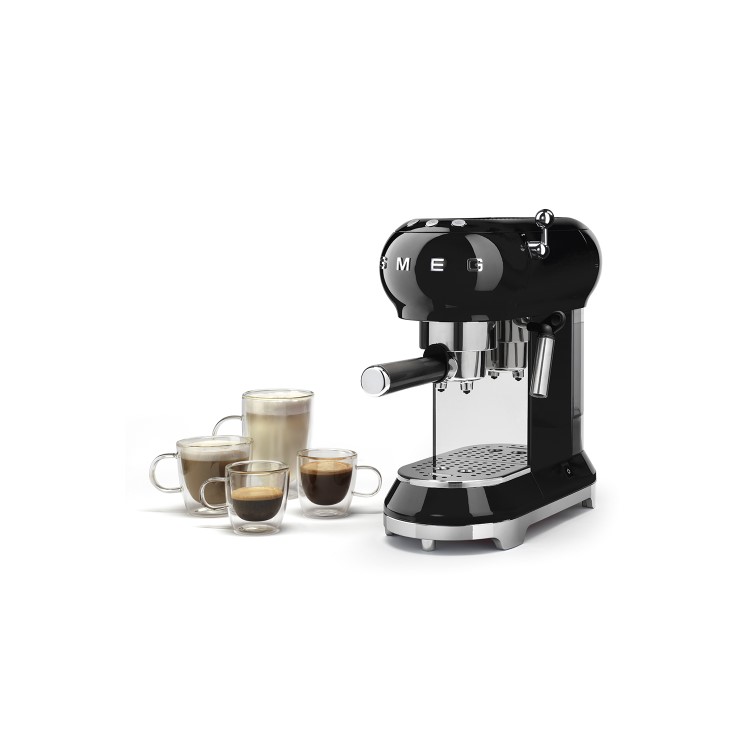 Smeg ECF01BLUK Retro Style Espresso Machine - Black