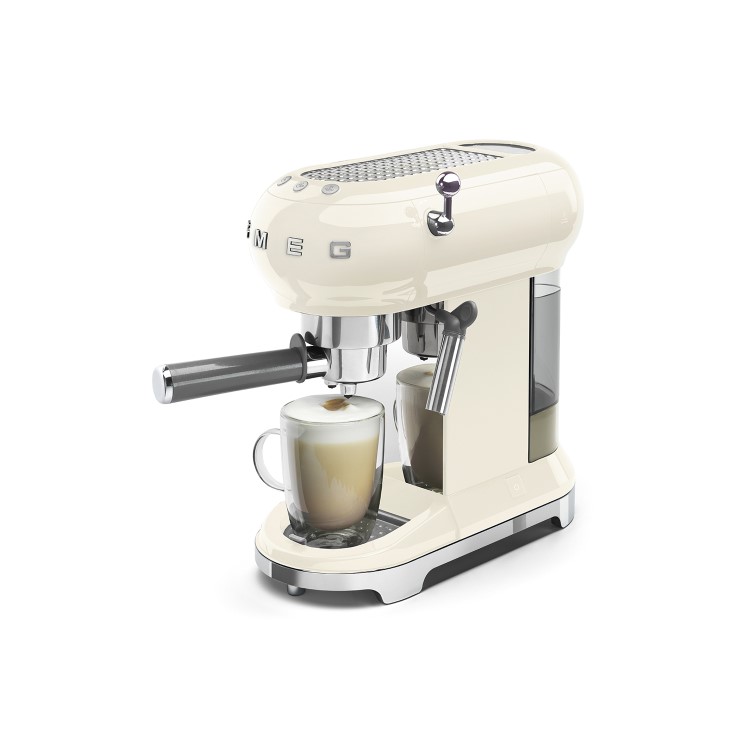 Refurbished Smeg ECF01CRUK Retro Style Espresso Machine Cream